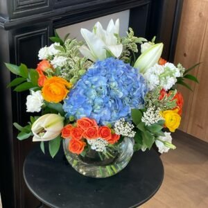 Hydrangea Lily Theme Flower Arrangement