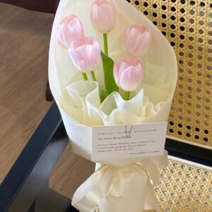 1. Pink tulips  Bouquet