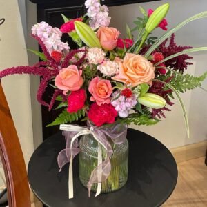 17. Red Theme Flower Arrangement