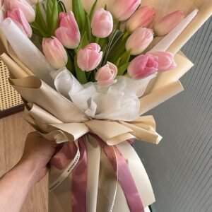 2. Pink tulips  Bouquet