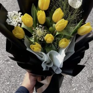3. Yellow tulips  Bouquet