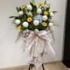 Ivory Condolences & Funeral Flower Stand