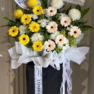 Ivory Remembrance Condolences & Funeral Flower Box