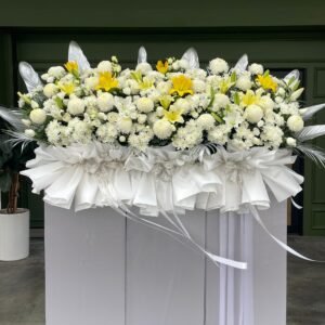 Eternal White Condolences & Funeral Flower Box